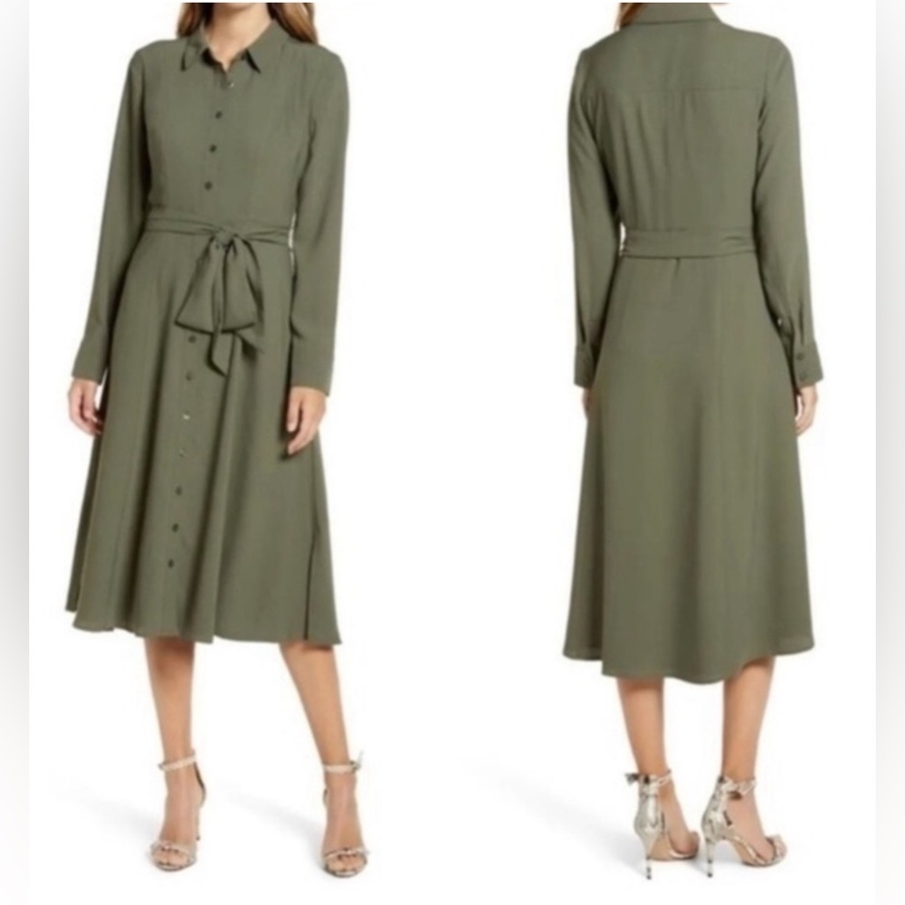 Rachel Parcell Olive Shirt Dress